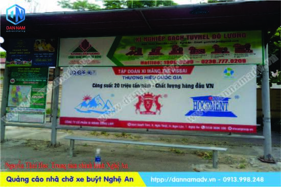 quảng cáo nhà chờ xe bus tại Nghệ An