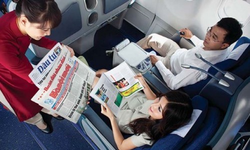 quảng cáo tạp chí trên máy bay