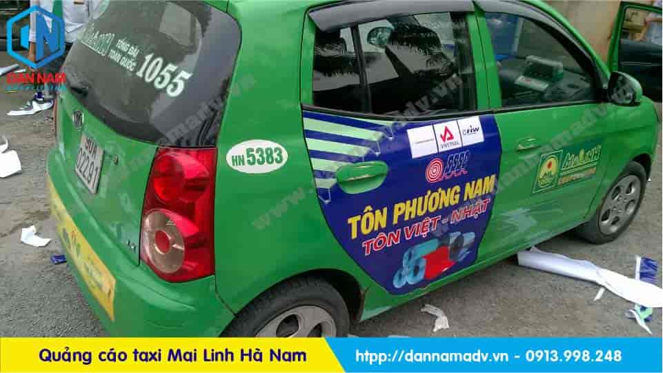 Quảng cáo trên taxi Hà Nam