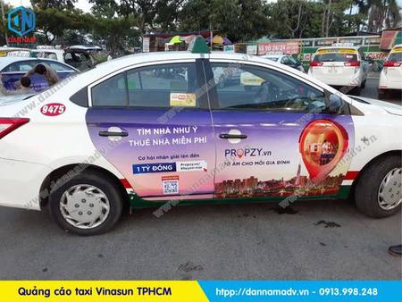 bất động sản prozy quảng cáo taxi Vinasun tại TPHCM