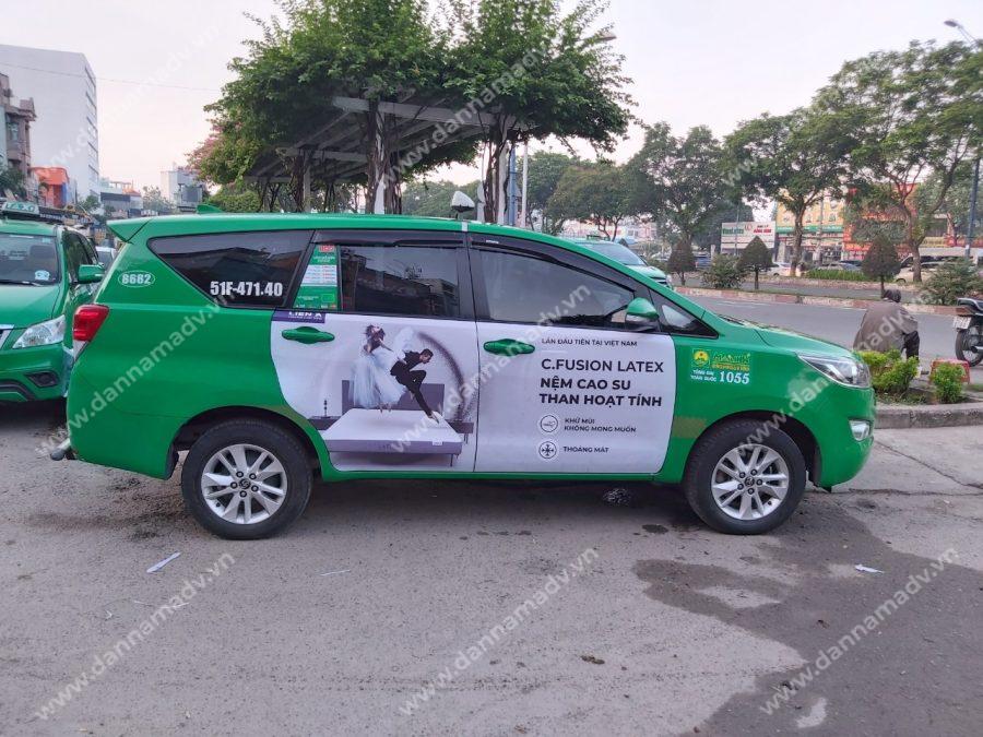 Quảng cáo trên xe taxi Mai Linh