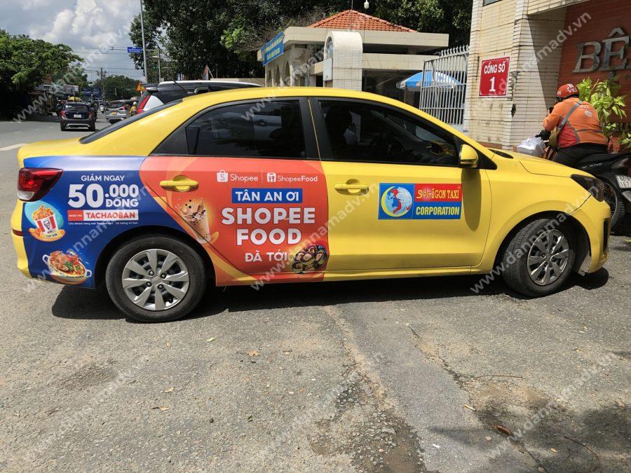 Quảng cáo trên taxi Cần Thơ